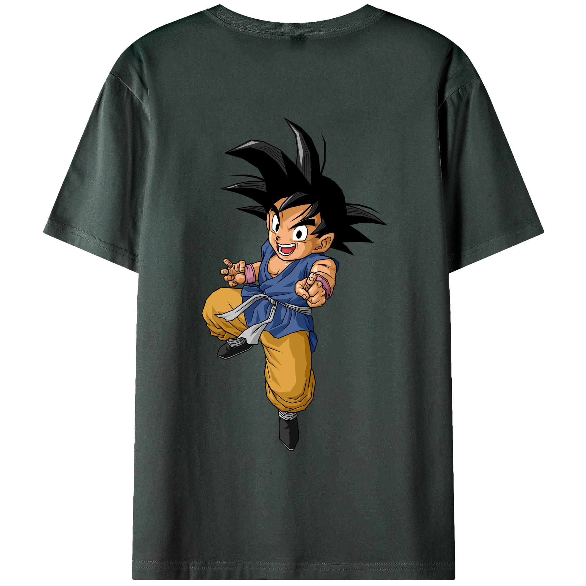 （画像用） ドラゴンボール 孫悟空（そん ごくう）Son Goku カカロット DRAGON BALL Kakarotto 綿100％ メンズ半袖Tシャツ（バックプリント） 通気性